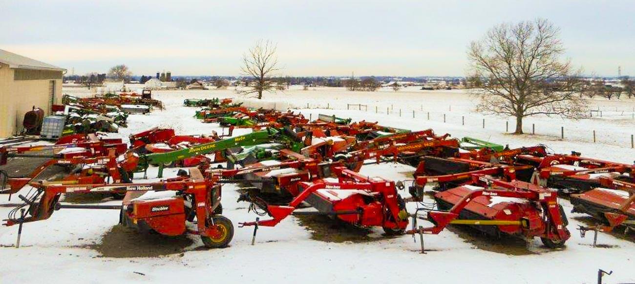 Used equipment yard at discmower doctor